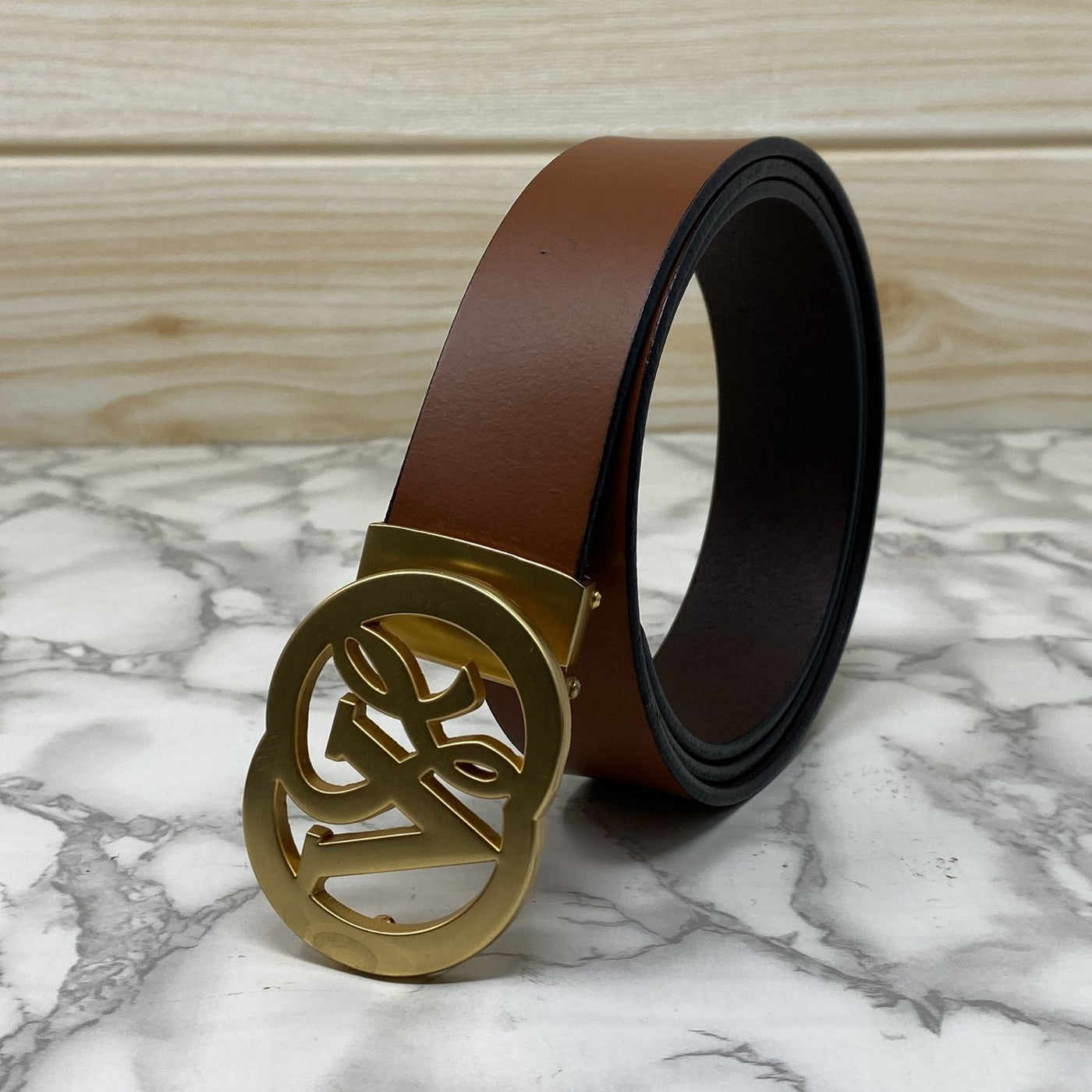 VSL Round Pin Buckle With Leather Strap-UniqueandClassy