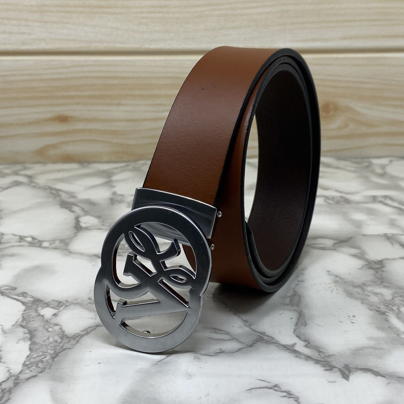 VSL Round Pin Buckle With Leather Strap-UniqueandClassy