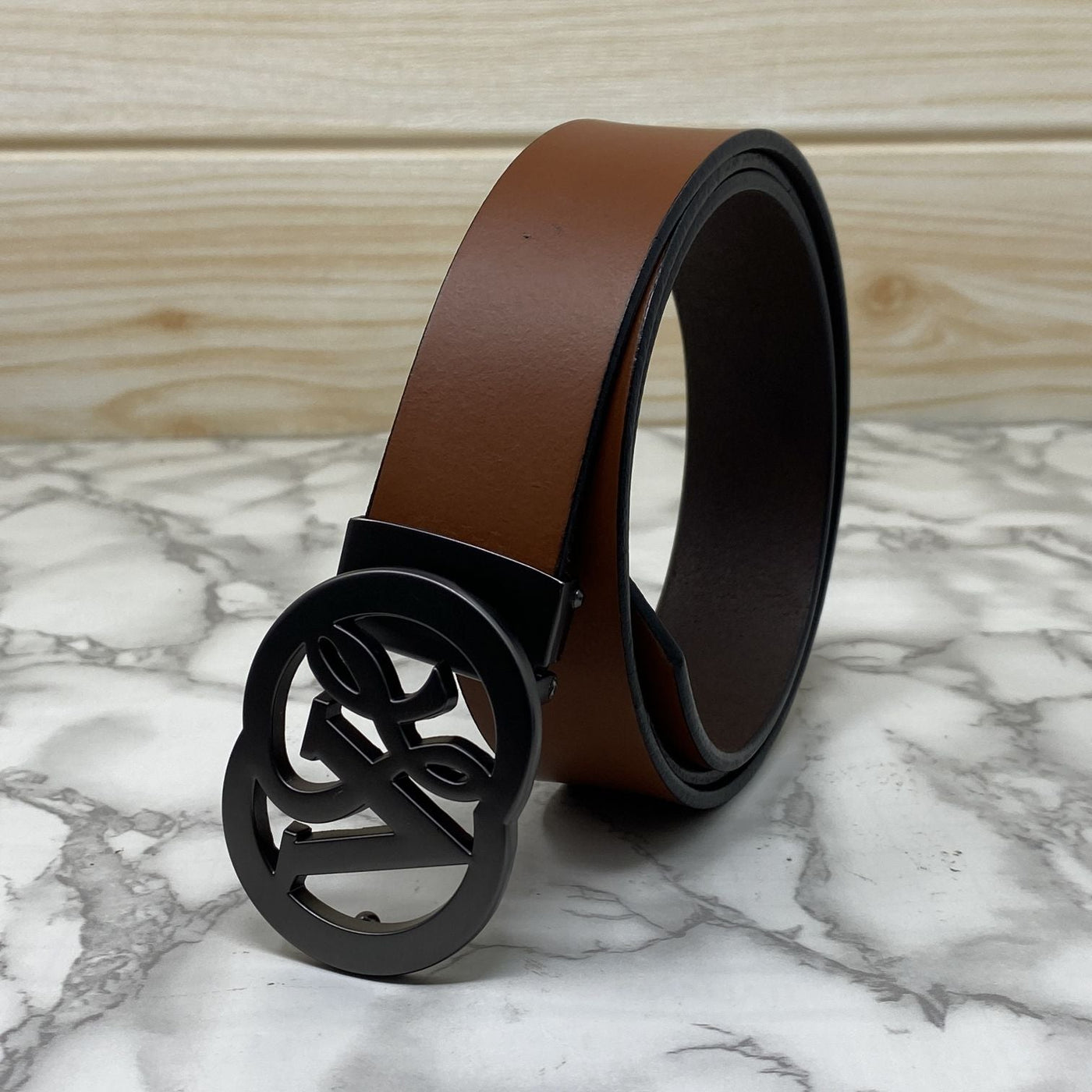 VSL Round Pin Buckle With Leather Strap-UniqueandClassy