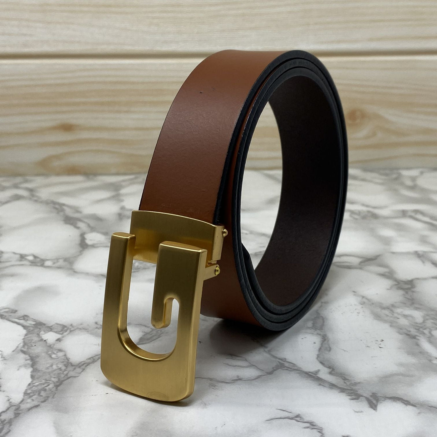 Metal  G-Shape Leather Strap Belt-UniqueandClassy