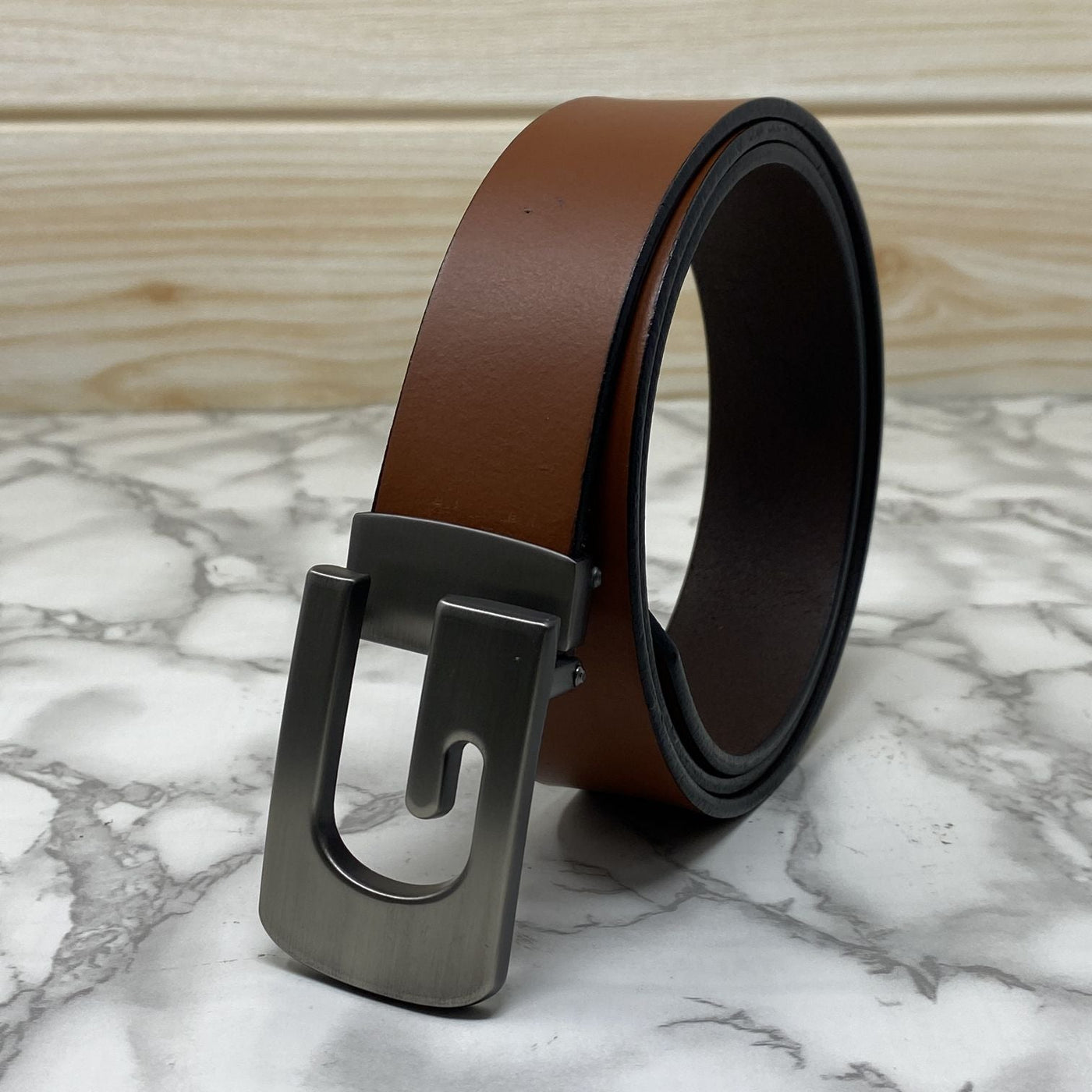 Metal  G-Shape Leather Strap Belt-UniqueandClassy