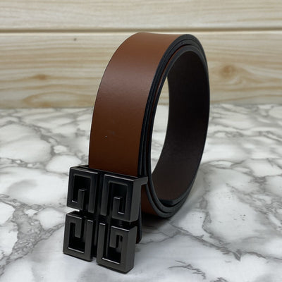 Square Section Leather Strap Belt-UniqueandClassy