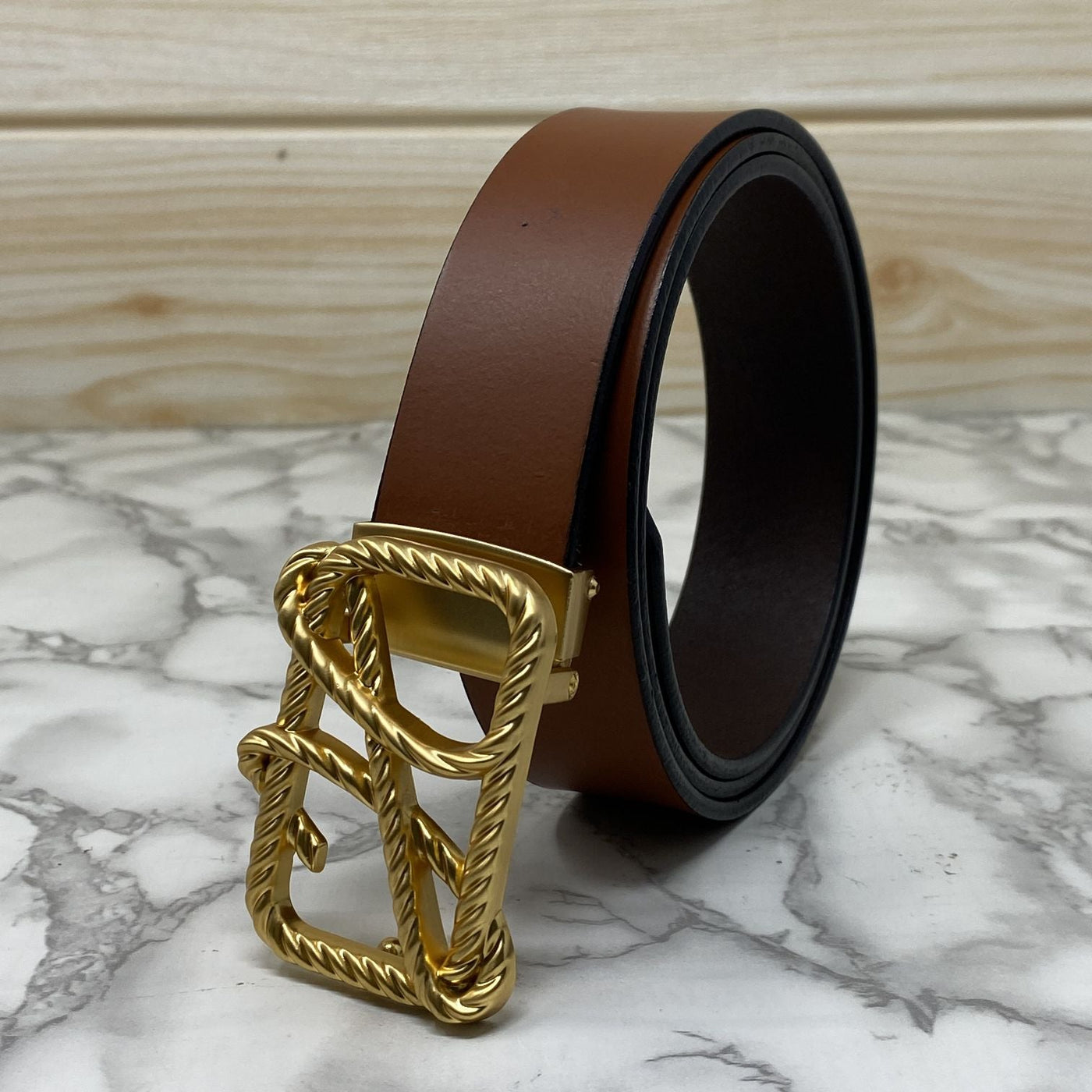 H-Pattern Leather Strap Belt For Men-UniqueandClassy