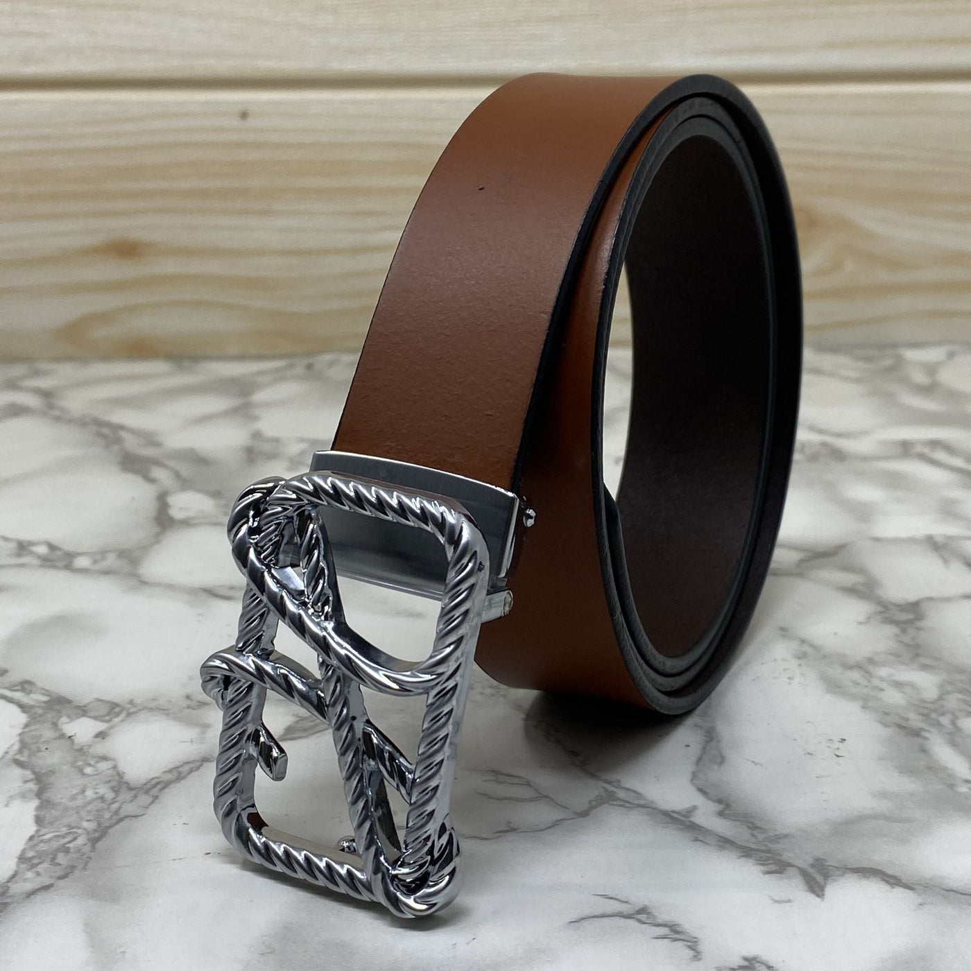 H-Pattern Leather Strap Belt For Men-UniqueandClassy