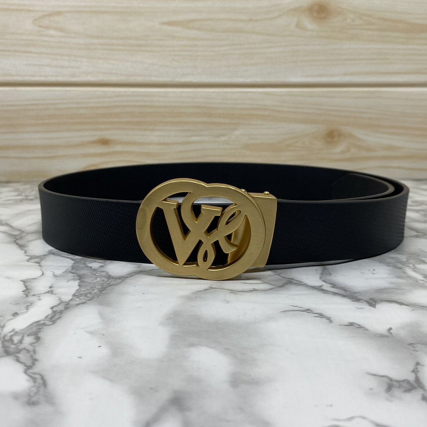 VSL Round Pin Buckle With Leather Strap-UniqueandClassy