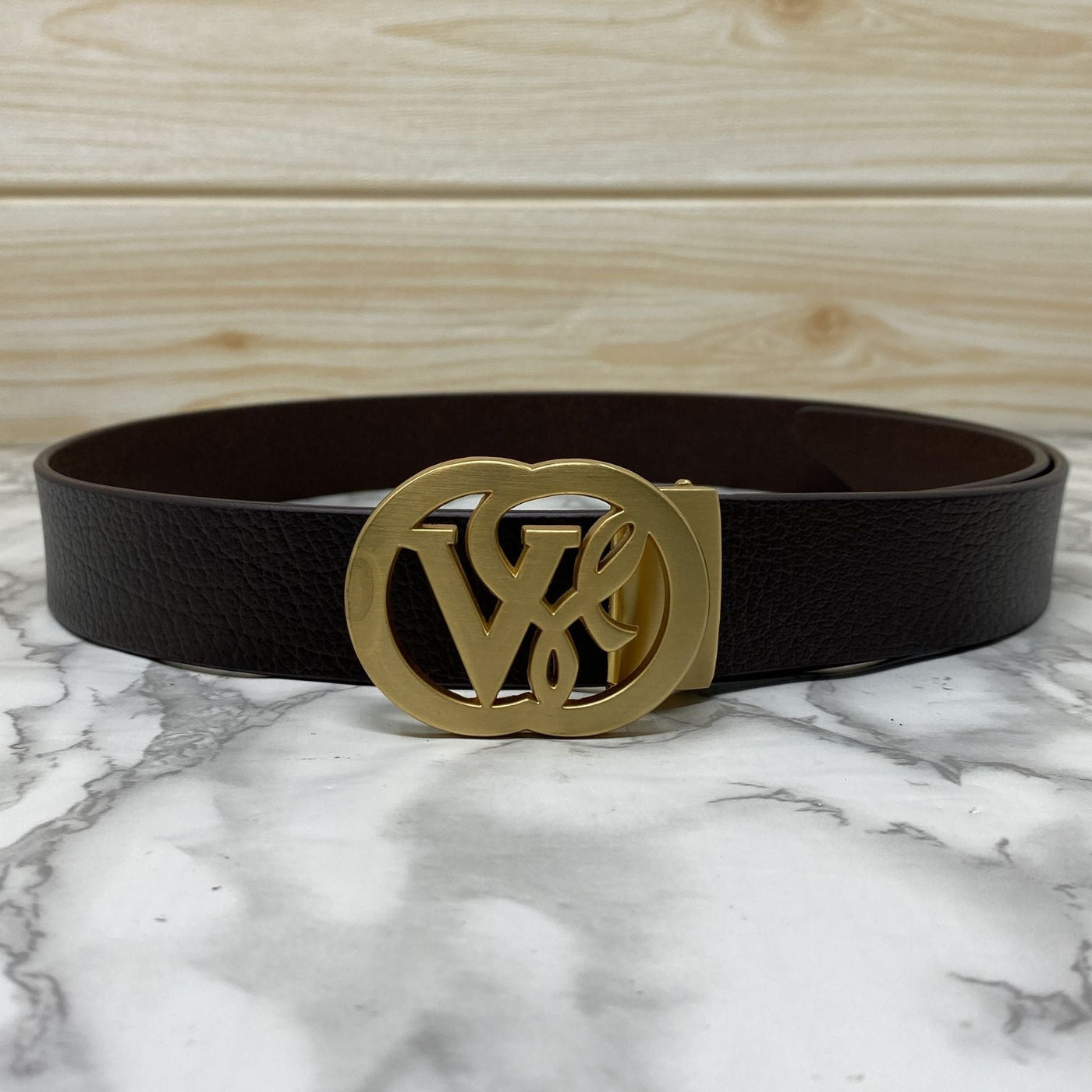 VSL Round Pin Buckle With Leather Strap-UniqueandClassy