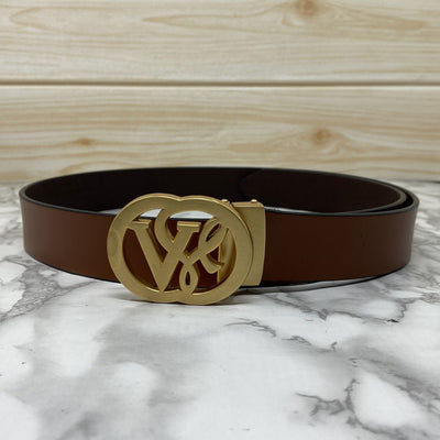 VSL Round Pin Buckle With Leather Strap-UniqueandClassy