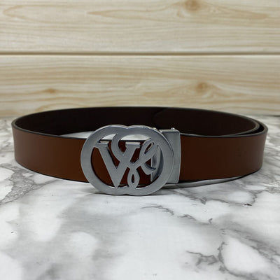 VSL Round Pin Buckle With Leather Strap-UniqueandClassy