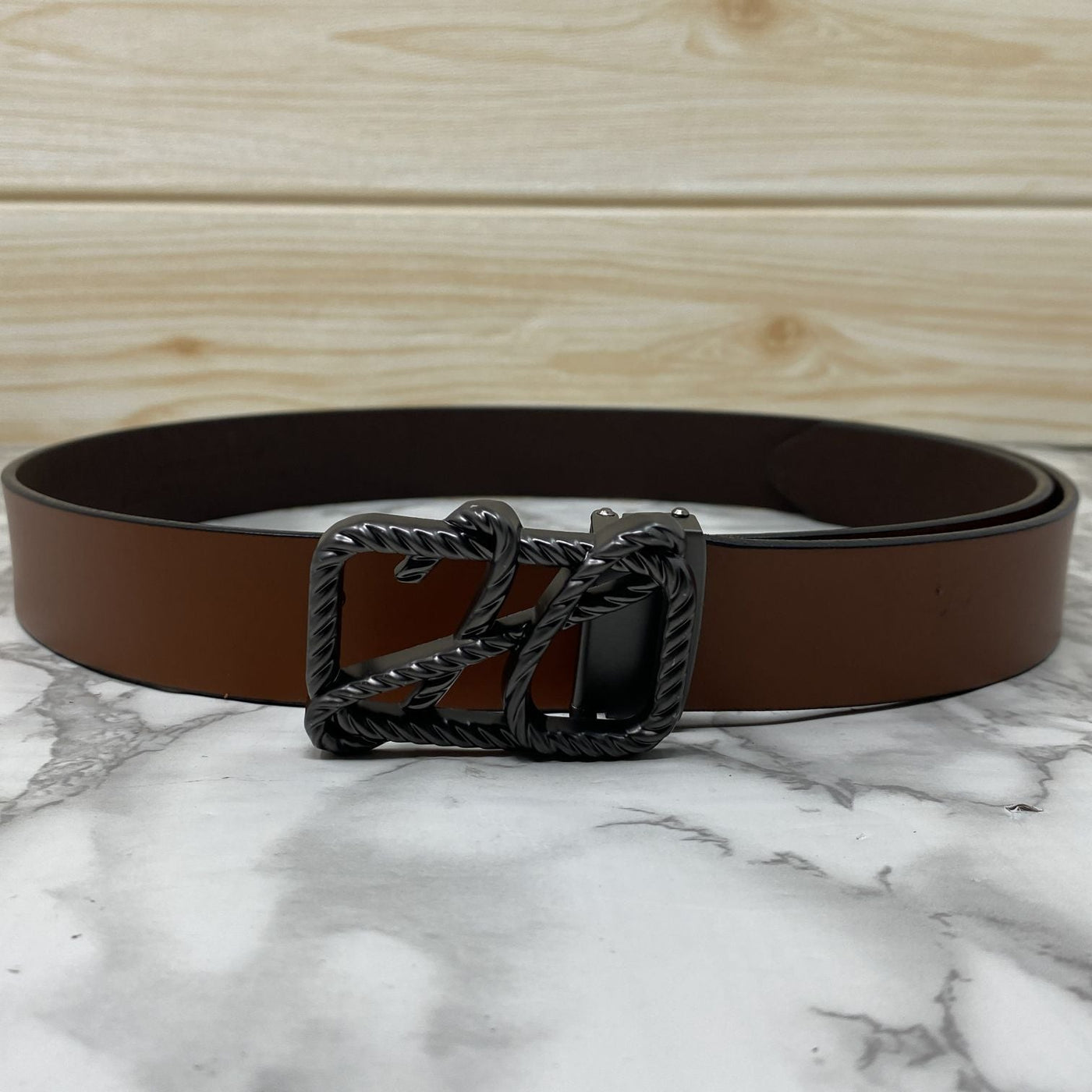 H-Pattern Leather Strap Belt For Men-UniqueandClassy