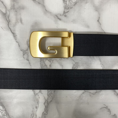 Metal  G-Shape Leather Strap Belt-UniqueandClassy