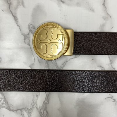 Vintage Round Buckle Belt With Leather Strap-UniqueandClassy