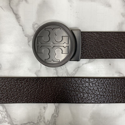 Vintage Round Buckle Belt With Leather Strap-UniqueandClassy