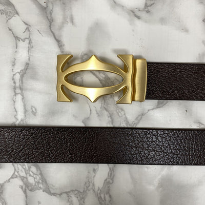 Cross Pattern Casual and Formal Leather Strap Belt -UniqueandClassy