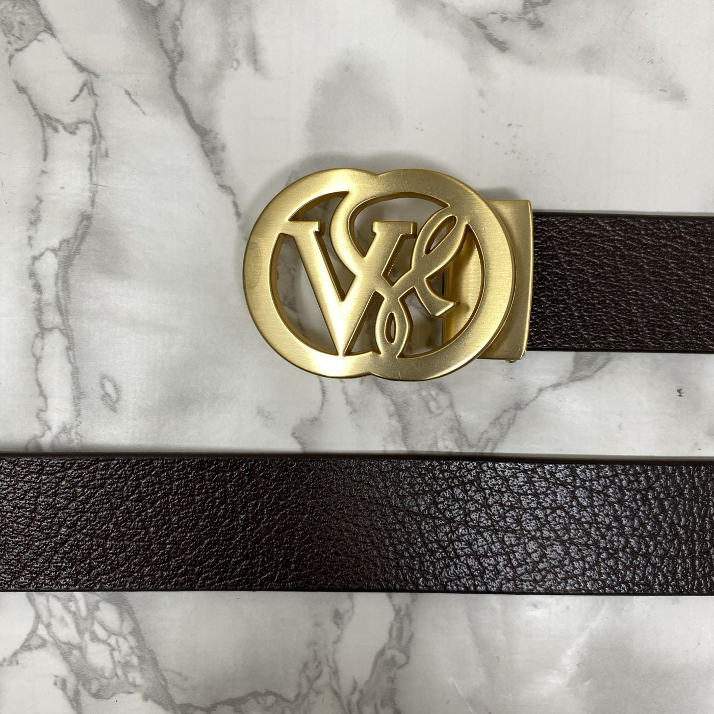 VSL Round Pin Buckle With Leather Strap-UniqueandClassy