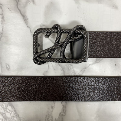 H-Pattern Leather Strap Belt For Men-UniqueandClassy