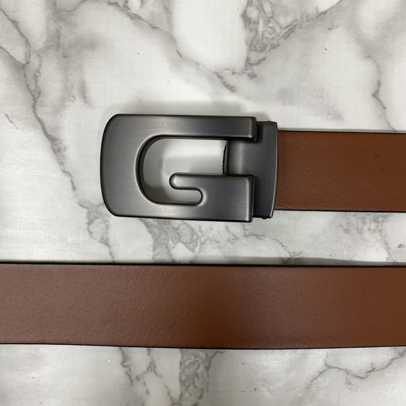 Metal  G-Shape Leather Strap Belt-UniqueandClassy