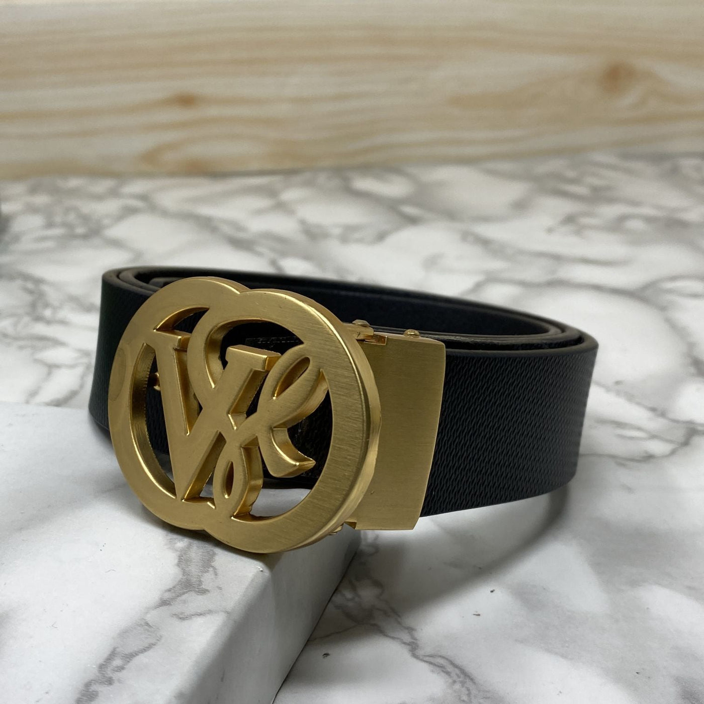 VSL Round Pin Buckle With Leather Strap-UniqueandClassy