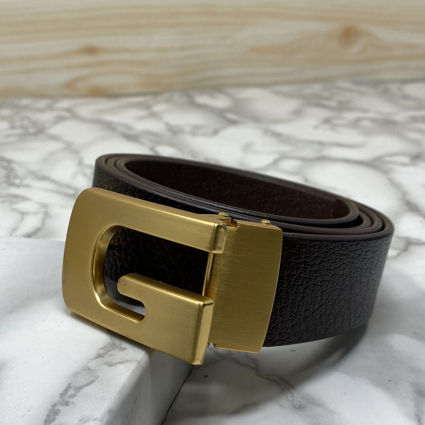 Metal  G-Shape Leather Strap Belt-UniqueandClassy