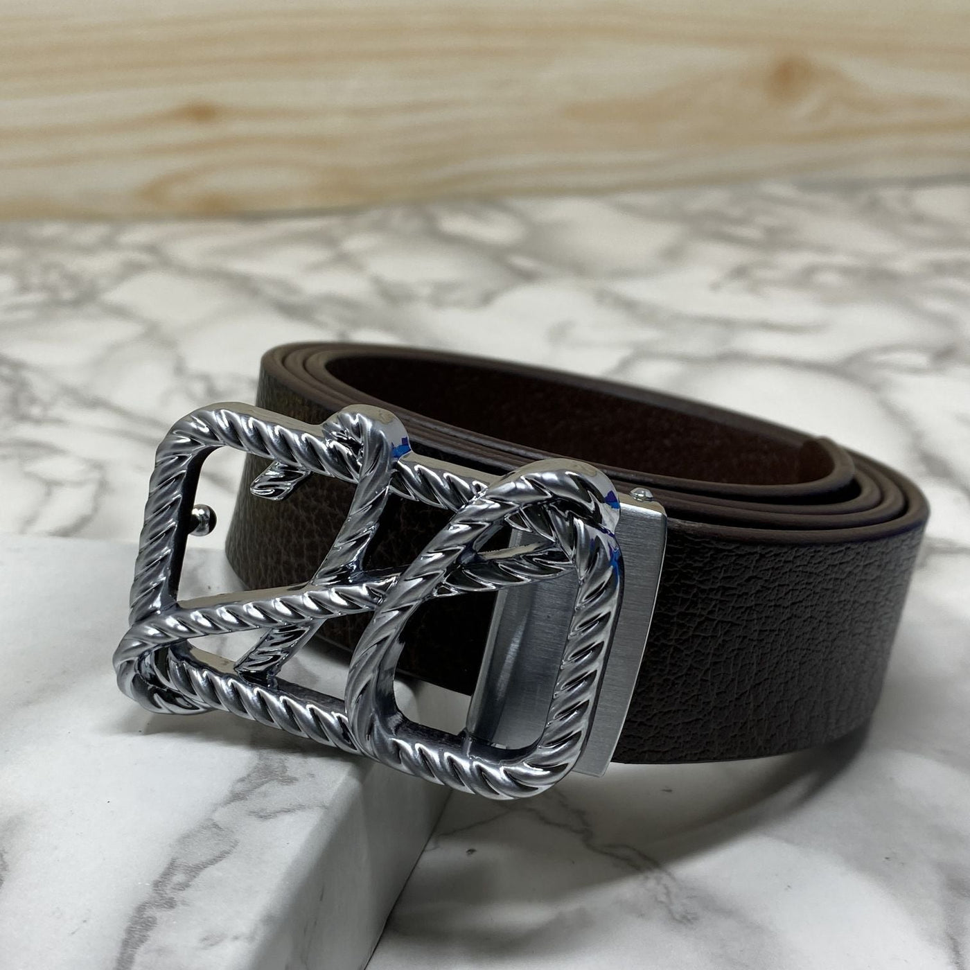 H-Pattern Leather Strap Belt For Men-UniqueandClassy