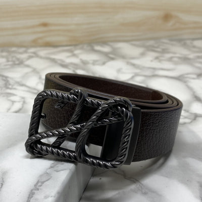 H-Pattern Leather Strap Belt For Men-UniqueandClassy