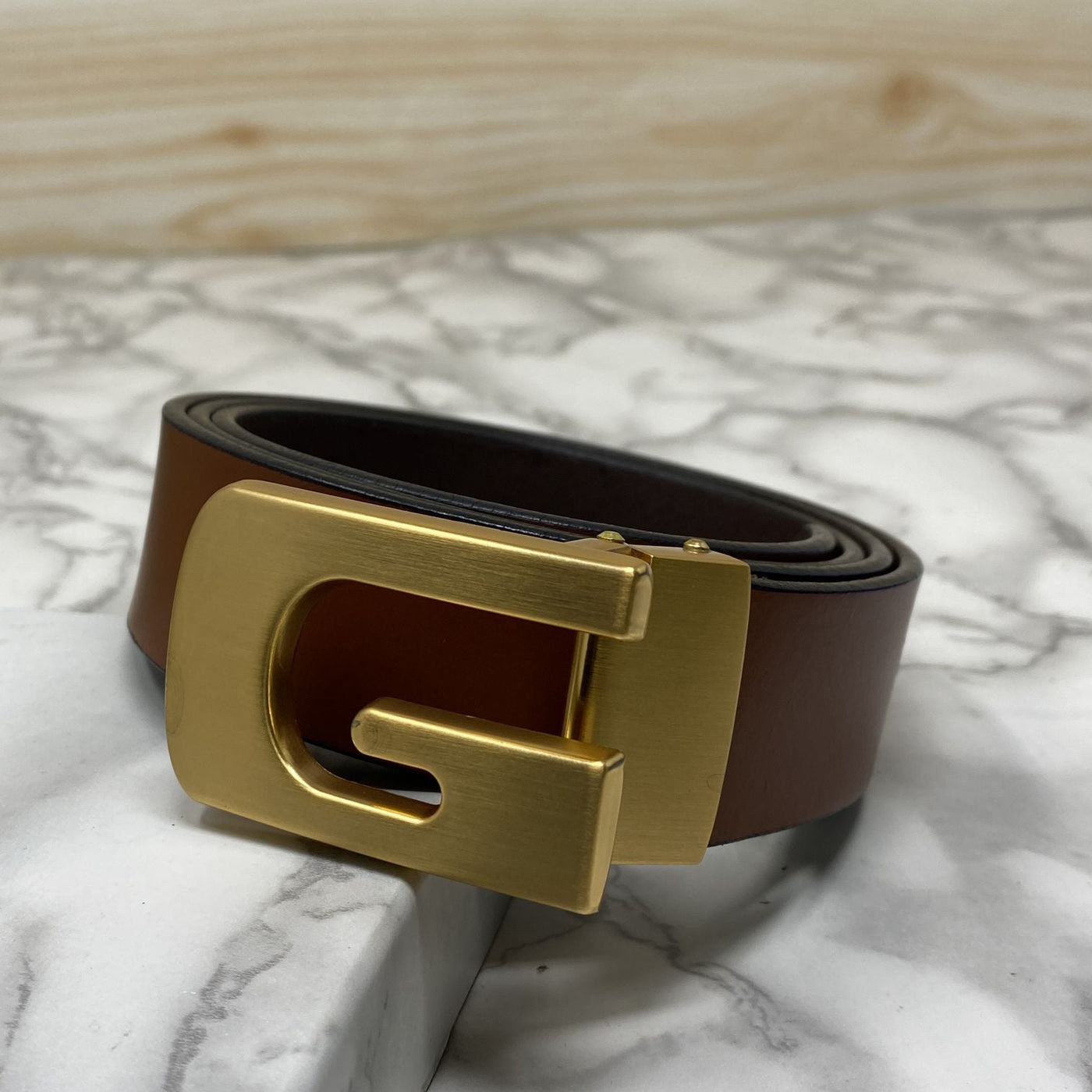 Metal  G-Shape Leather Strap Belt-UniqueandClassy