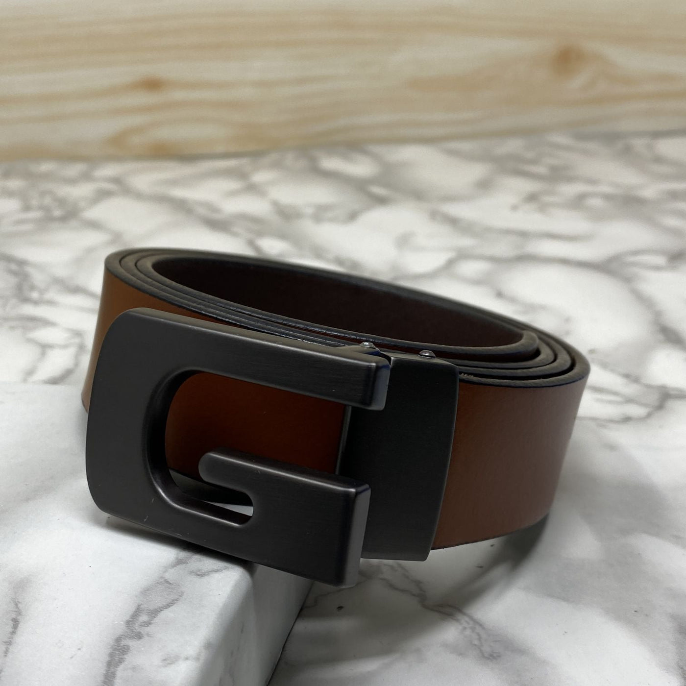 Metal  G-Shape Leather Strap Belt-UniqueandClassy