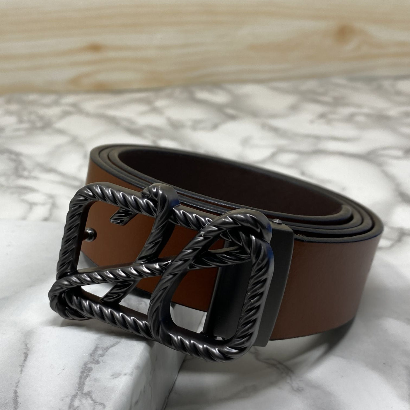 H-Pattern Leather Strap Belt For Men-UniqueandClassy