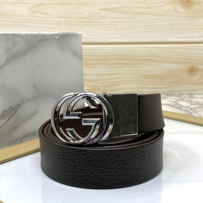 Trendy Round Leather Strap Belt For Men-UniqueandClassy