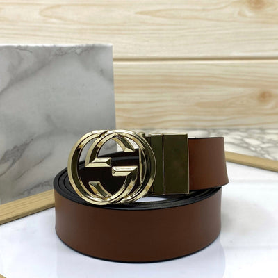 Trendy Round Leather Strap Belt For Men-UniqueandClassy