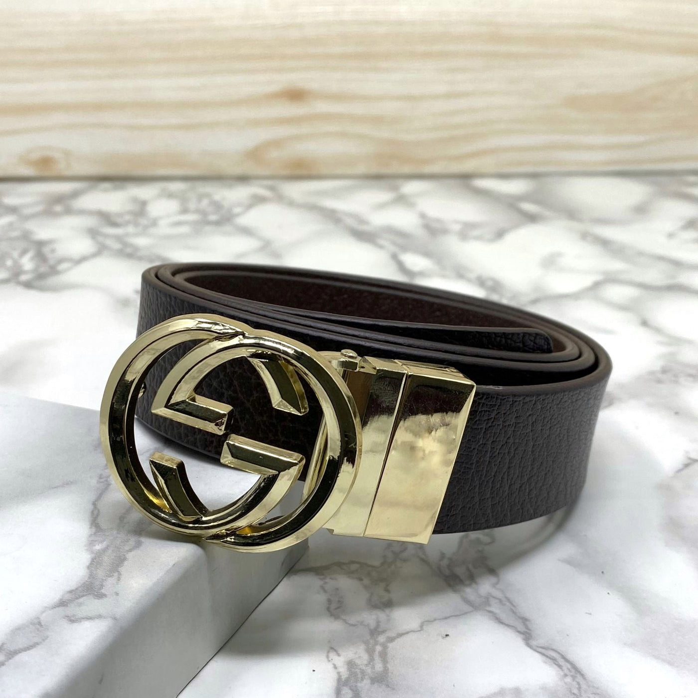 Trendy Round Leather Strap Belt For Men-UniqueandClassy