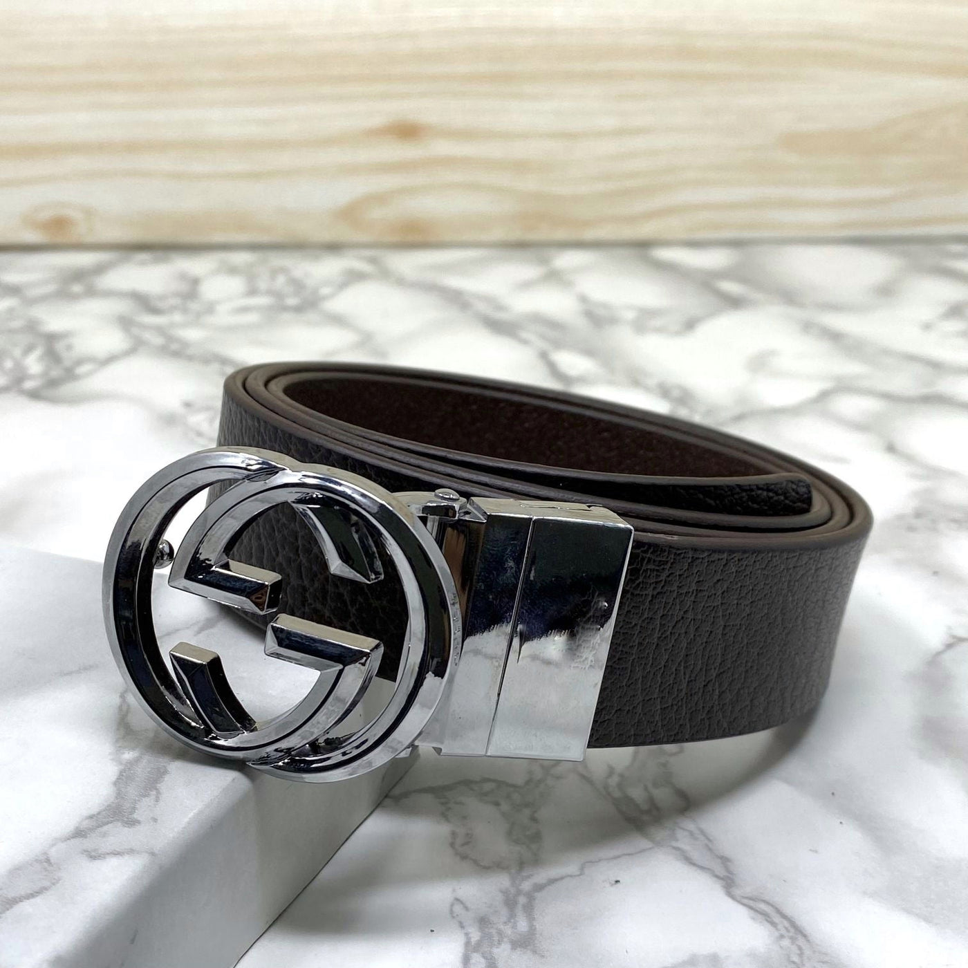 Trendy Round Leather Strap Belt For Men-UniqueandClassy