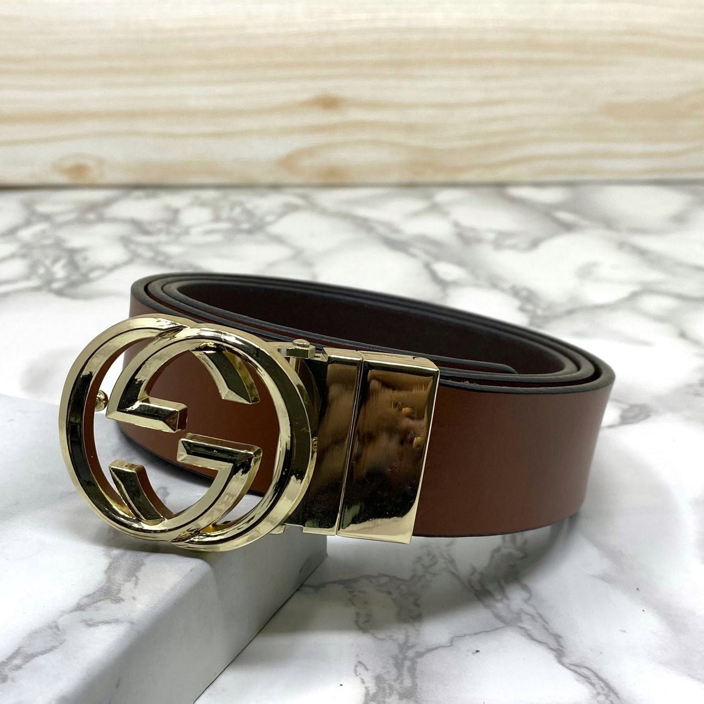 Trendy Round Leather Strap Belt For Men-UniqueandClassy