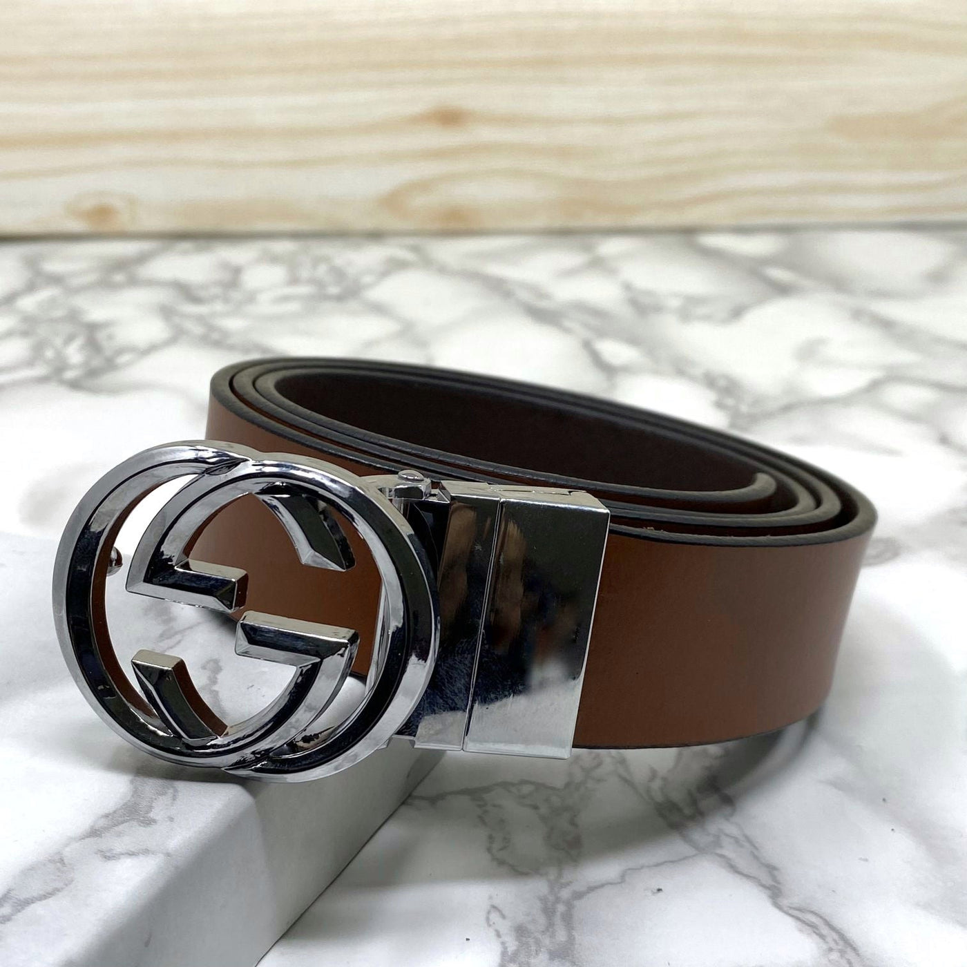 Trendy Round Leather Strap Belt For Men-UniqueandClassy