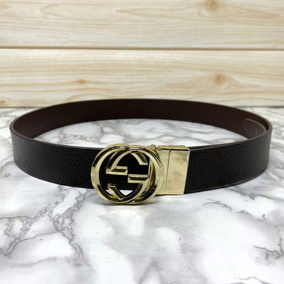 Trendy Round Leather Strap Belt For Men-UniqueandClassy