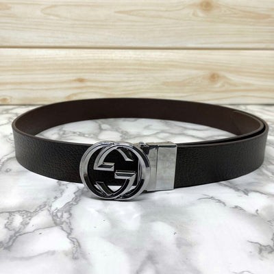 Trendy Round Leather Strap Belt For Men-UniqueandClassy