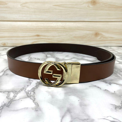 Trendy Round Leather Strap Belt For Men-UniqueandClassy