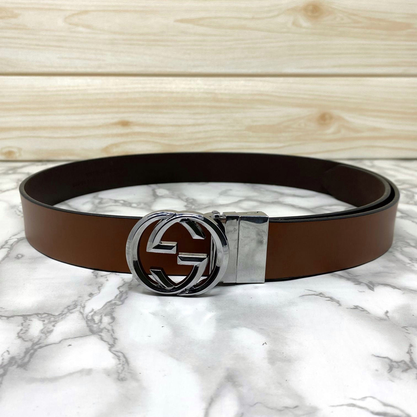 Trendy Round Leather Strap Belt For Men-UniqueandClassy