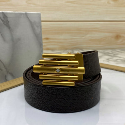 Stylish Formal Leather Strap Belt For Men-UniqueandClassy