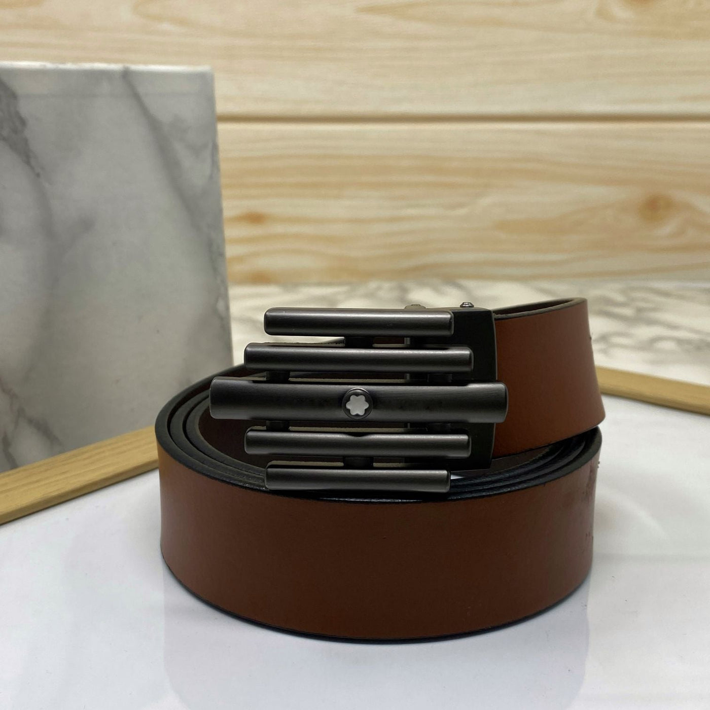 Stylish Formal Leather Strap Belt For Men-UniqueandClassy