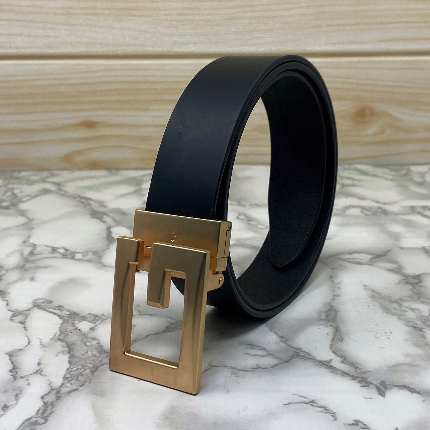 Square G-Section Leather Belt-UniqueandClassy