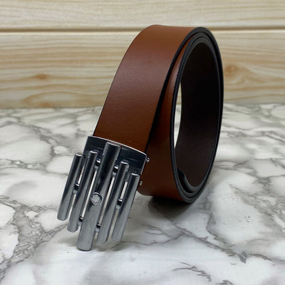 Stylish Formal Leather Strap Belt For Men-UniqueandClassy