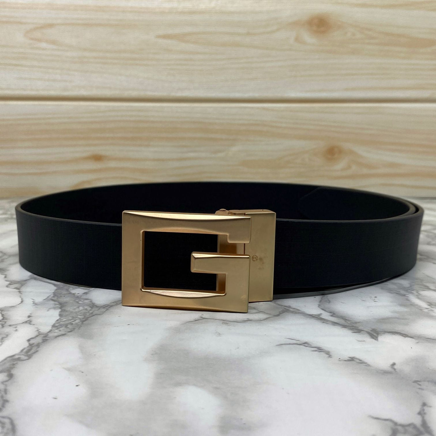 Square G-Section Leather Belt-UniqueandClassy