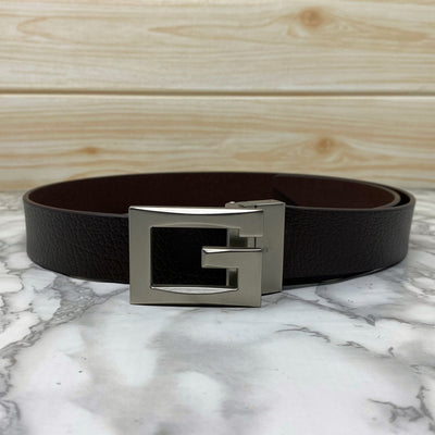 Square G-Section Leather Belt-UniqueandClassy