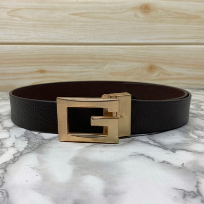 Square G-Section Leather Belt-UniqueandClassy