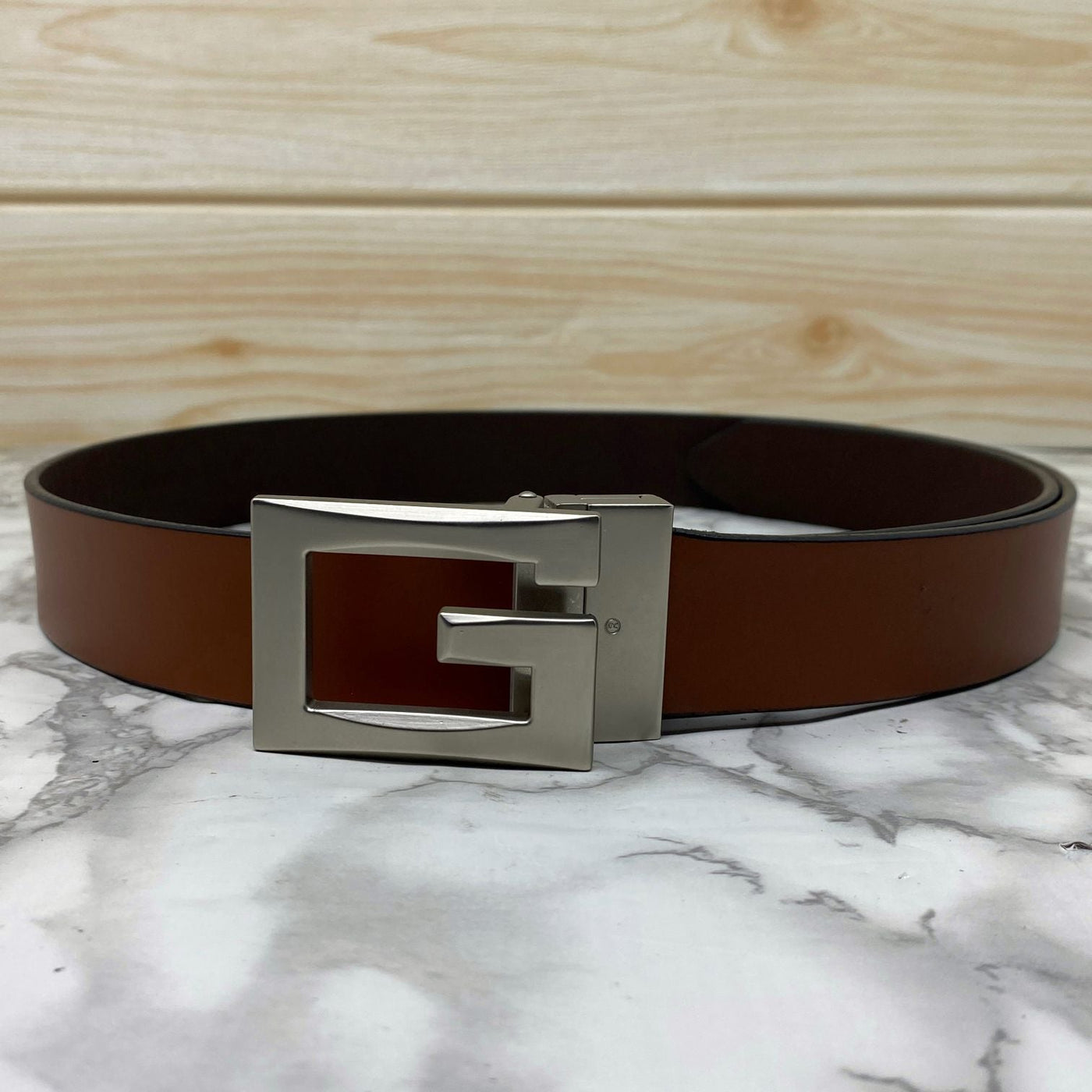 Square G-Section Leather Belt-UniqueandClassy