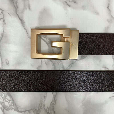 Square G-Section Leather Belt-UniqueandClassy
