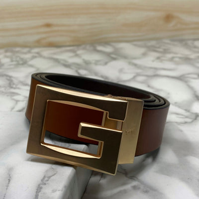 Square G-Section Leather Belt-UniqueandClassy