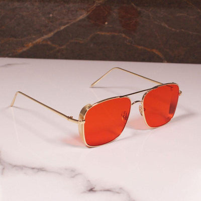 Metal Square Side Cap Sunglasses For Men And Women-Unique and Classy