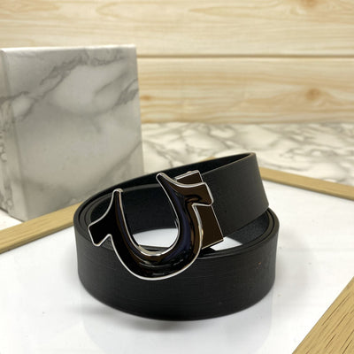 U-Pattern Formal and Casual Leather Strap belt-UniqueandClassy