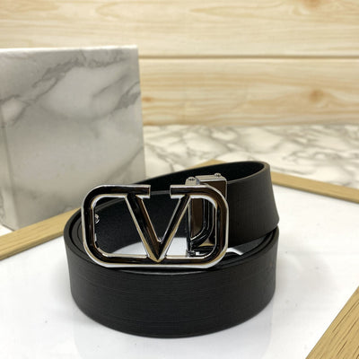 Casual V-Pattern Leather Strap Belt-UniqueandClassy